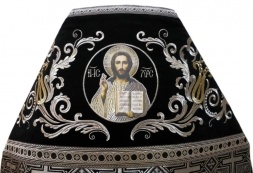 Priest Vestment Combined Brocade "Pokrovsky Cross" with Embroidered Epitrachelion, Embroidery "New Embroidery"