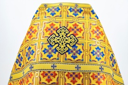 Priest Vestments, Turkish Brocade with Sewn Galloon