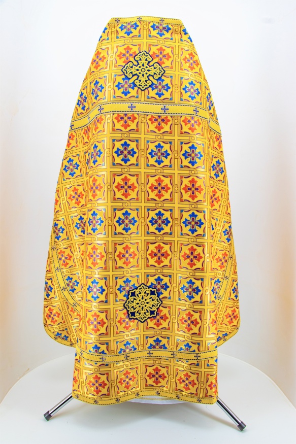 Priest Vestments, Turkish Brocade with Sewn Galloon