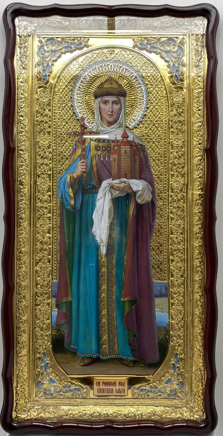 Icon of St. Equal-to-the-Apostles Great Princess Olga 118×59 cm