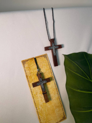Car Pendant, Wooden Cross