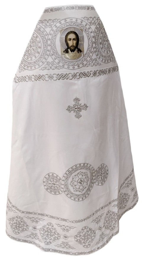 Embroidered Priest Vestments on Gabardine, "Kolo" Embroidery with Embroidered Galloon
