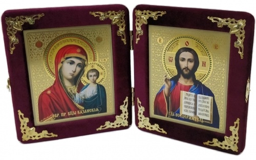 Velvet Folding Icon Case for 10×12 Image, Burgundy