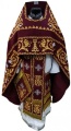 Priest Vestments, Embroidered Gabardine, "Rose" Embroidery with Embroidered Galloon