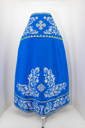 Priest Vestments, Embroidered Gabardine, "Rose" Embroidery with Embroidered Galloon