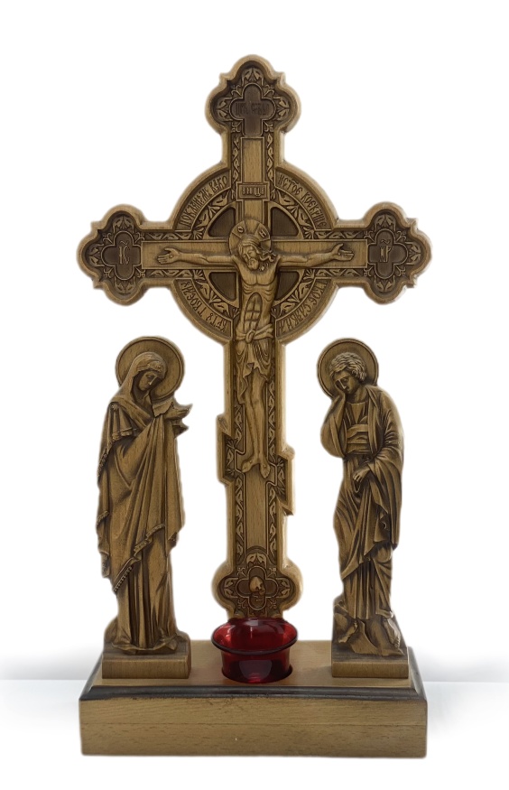 Wooden Cross on Stand 49×26