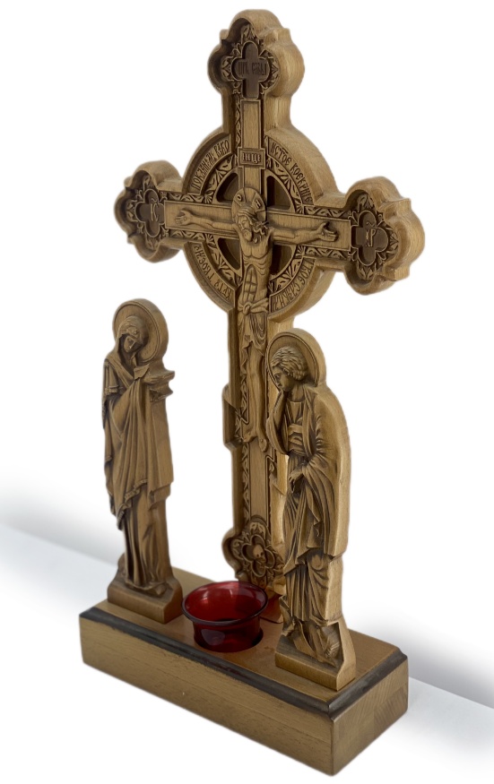 Wooden Cross on Stand 49×26