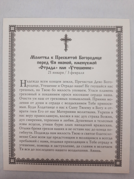 Icon of the Mother of God "Consolation"