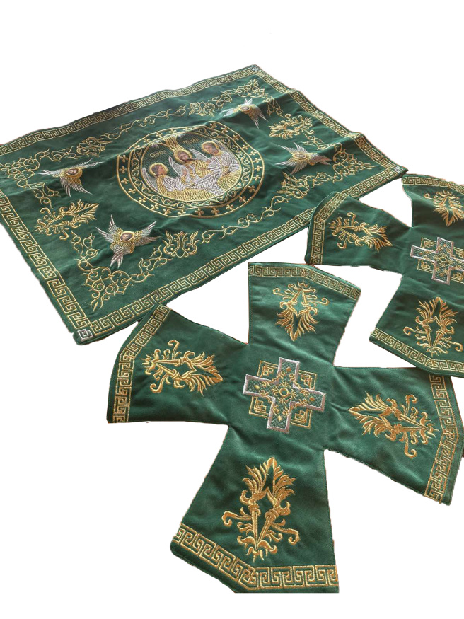 Covers and Aer with Embroidery "Spark", with Embroidered Galloon