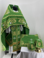 Priest Vestments, Embroidered Gabardine, Embroidered Center with Embroidered Galloon