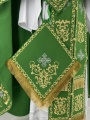 Priest Vestments, Embroidered Gabardine, Embroidered Center with Embroidered Galloon