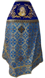 Priest Vestments Combined of Brocade "Kyiv Cross" with Embroidered Epitrachelion, Embroidery "New Pattern"