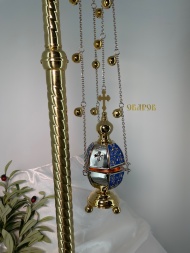 Hexagonal Censer, Combined, with Colored Enamel and Bells