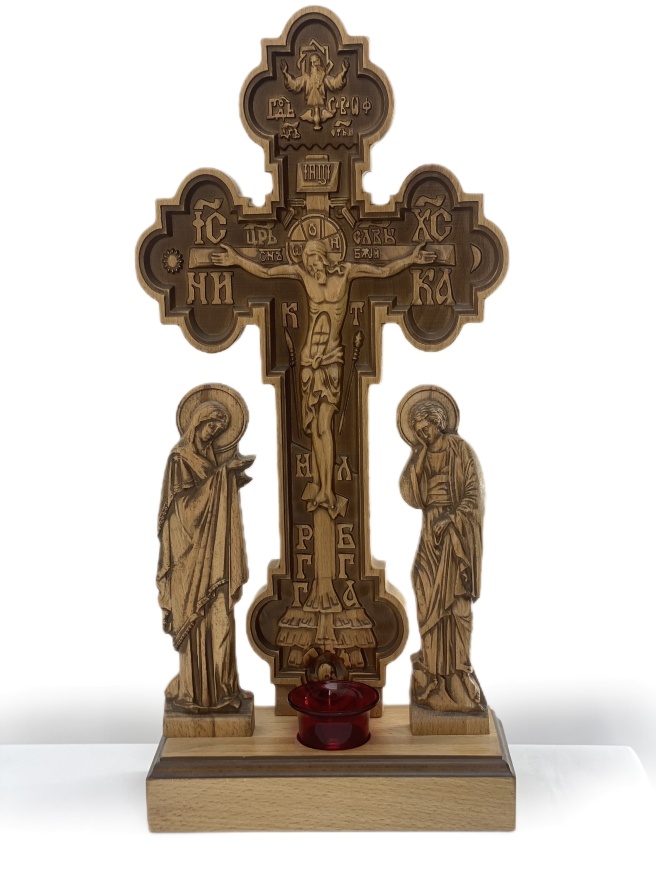 Wooden Cross on Stand 54×26