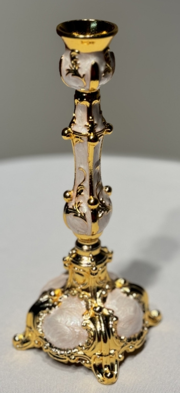 Altar Candlestick, white (China), 17×8 cm