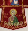 Combined priest vestment embroidered on velvet, with embroidered icons, "Paschal" embroidery