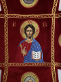 Combined priest vestment embroidered on velvet, with embroidered icons, "Paschal" embroidery