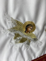 Combined priest vestment embroidered on velvet, with embroidered icons, "Paschal" embroidery