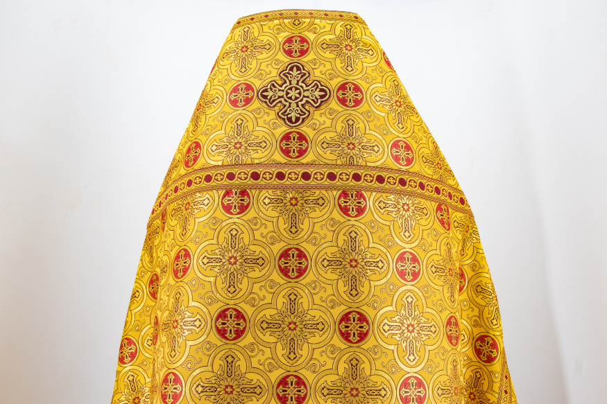 Priest Vestments, Turkish Brocade "Iveron Cross" with Sewn Galloon