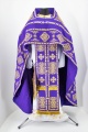 Priest Vestment Embroidered on Gabardine, Embroidery "Circle" with Embroidered Galloon