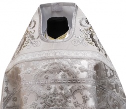 Priest Vestments Combined from Brocade "Florivsky Cross" with Embroidered Epitrachelion, Embroidery "New Embroidery"