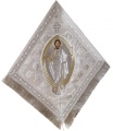 Priest Vestments Combined from Brocade "Florivsky Cross" with Embroidered Epitrachelion, Embroidery "New Embroidery"