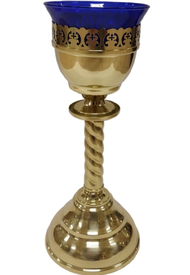 Table Vigil Lamp, brass, height 28.5 cm (with glass insert) No. 2 – 1