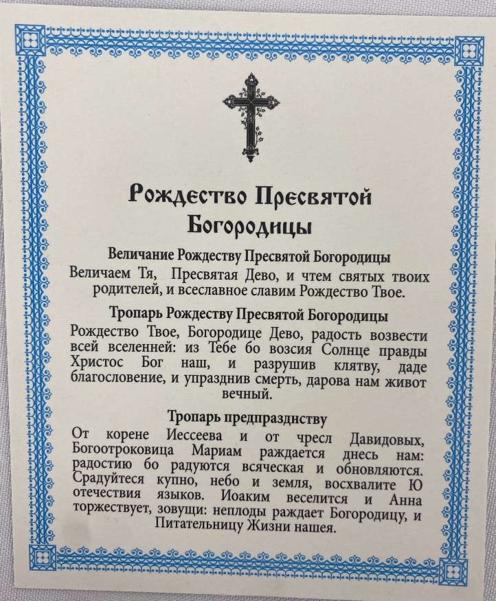 Icon of the Nativity of the Most Holy Theotokos