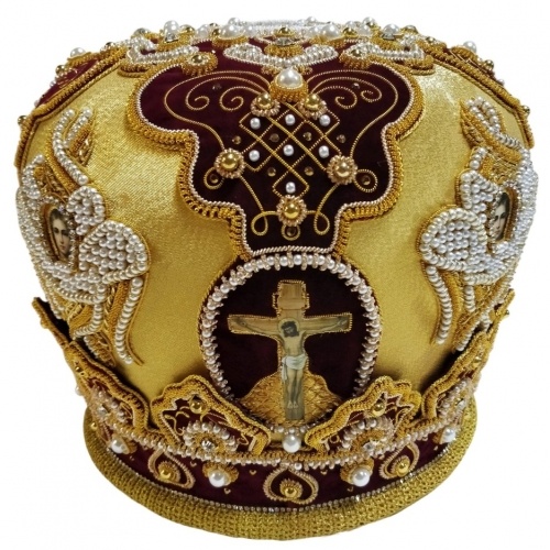 Mitre "Cherubim" yellow-burgundy