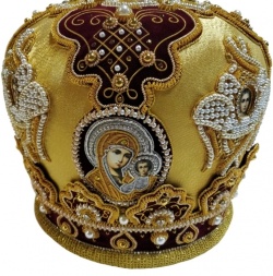 Mitre "Cherubim" yellow-burgundy