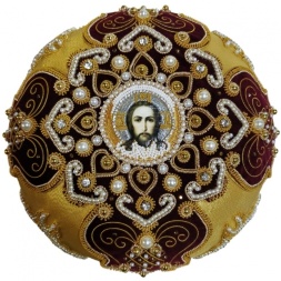 Mitre "Cherubim" yellow-burgundy
