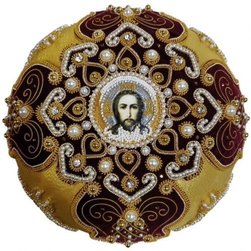 Mitre "Cherubim" yellow-burgundy