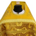 Priest Vestment Combined from Brocade "Royal Cross" with Embroidered Epitrachelion, Embroidery "New Pattern"