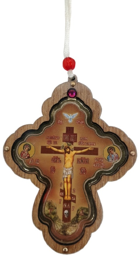 Pendant "Cross with Dove" brass