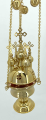 Censer, five-domed, gold-plated, with bells