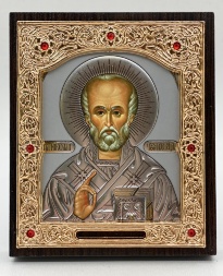 Icon of Saint Nicholas the Wonderworker without Mitre 11x13