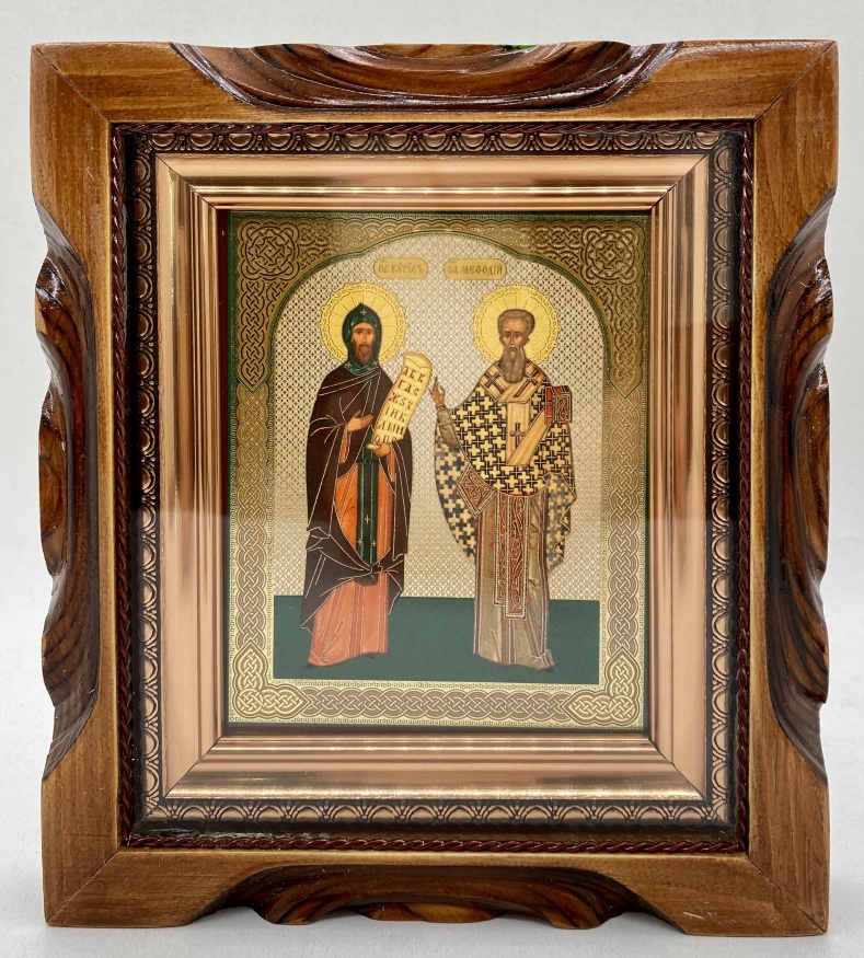 Icon of St. Venerable Cyril and Methodius 19x17