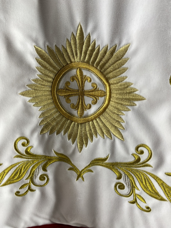 Combined Vestments for Priest Embroidered on Velvet with Embroidered Icons
