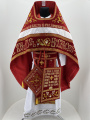 Combined Vestments for Priest Embroidered on Velvet with Embroidered Icons