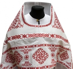 Priest Vestments Embroidered on Gabardine, Embroidery "Circle" with Embroidered Galloon