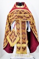 Priest Vestments Combined from Brocade "Solar Cross" with Embroidered Epitrachelion, Embroidery "New Embroidery"