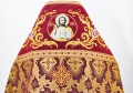 Priest Vestments Combined from Brocade "Solar Cross" with Embroidered Epitrachelion, Embroidery "New Embroidery"
