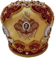 Mitre "Cherubim" yellow-burgundy