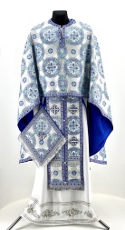 Priest Vestments, Greek Style, Brocade Fabric, with Sewn Galloon