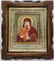 Icon of the Mother of God "Donskaya" 19x17