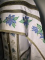 Vestments for Priest Embroidered on Velvet with Embroidered Icon, Embroidery "Clematis"