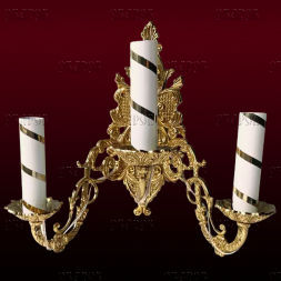 Wide wall sconce for 3 candles (No. 24)