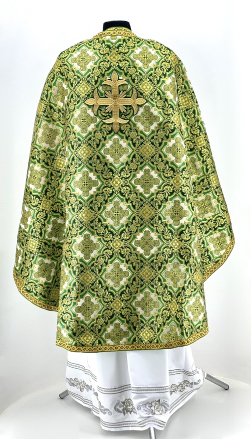 Priest Vestments, Greek Style, Brocade Fabric, with Sewn Turkish Galloon