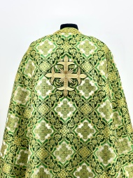 Priest Vestments, Greek Style, Brocade Fabric, with Sewn Turkish Galloon