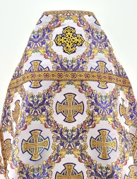 Priest Vestments, Brocade with Sewn Galloon